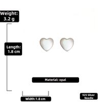 Simple Transparent Opal Heart Earrings Wholesale Nihaojewelry sku image 3