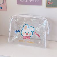 Cute Travel Cosmetic Bag Simple Large-capacity Bear Transparent Wash Bag Storage Bag sku image 4