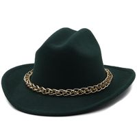 Chain Accessories Cowboy Hats Fall And Winter Woolen Jazz Hats Outdoor Knight Hats sku image 19