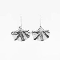 Europe And America Creative Exaggerated Long Metal Leaf Earrings For Women Ins Trending Unique Simple Ornament sku image 1
