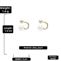 Clip D&#39;oreille Suspendu À L&#39;arrière En Forme De Petite Perle De Mode En Gros Nihaojewelry sku image 3