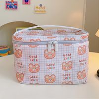 Cartoon Cute Bear And Rabbit Cosmetic Bag Large-capacity Portable Wash Bag sku image 3