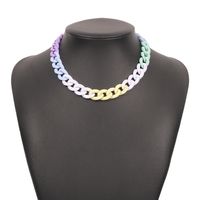 Bohemian Contrast Color Resin Beads Necklace sku image 12