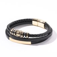 Fashion Geometric Pu Leather Unisex Bracelets sku image 9