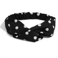 Nihaojewelry Retro Wave Point Printing Wide Side Cross Elastic Headband sku image 19