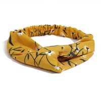 Nihaojewelry Retro Wave Point Printing Wide Side Cross Elastic Headband sku image 21