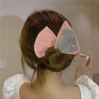 Fashion Summer New Diamond-encrusted Bow Twist Headdress Velvet Hair Rope Accessories sku image 3