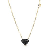 Simple New Diamond Heart-shaped Pendant Stainless Steel Jewelry Adjustable Love Necklace sku image 2