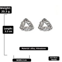 Fashion Geometric Rhinestone Artificial Gemstones Earrings sku image 2