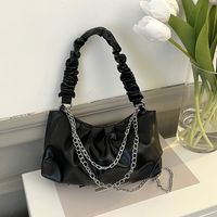 2022  New Simple Rhombic Embroidery Chain Underarm Solid Color Portable Messenger Bag main image 1