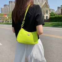New Fashion Shoulder Underarm Solid Color Women's Portable Small Square Bag main image 4