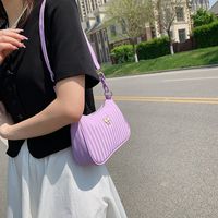 New Fashion Shoulder Underarm Solid Color Women's Portable Small Square Bag main image 3