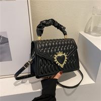 Small Pu Leather Solid Color Square Buckle Square Bag main image 1