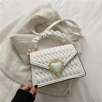 Small Pu Leather Solid Color Square Buckle Square Bag sku image 3