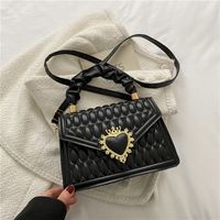 Small Pu Leather Solid Color Square Buckle Square Bag sku image 5