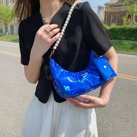 New Fashion Pearl Bow Solid Color Underarm Women's Pleated Shoulder Messenger Bag main image 5