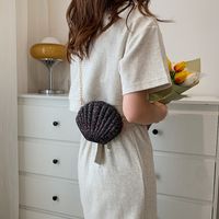Women's New Fashion Simple Sequined Shell Shoulder Messenger Mini Bag main image 5