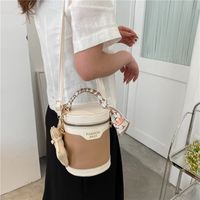 2022 New Fashion Women's Stitching Portable Shoulder Cross Body Bucket Bag main image 4