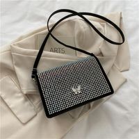 Nueva Moda Para Mujer, Pequeña Bolsa Cuadrada De Hombro Con Diamantes Ligeros Y Axilas sku image 3