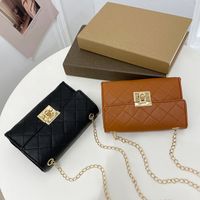 Fashion Embroidered Small Square Women's Shoulder Cross-border Rhombus Chain Bag main image 3
