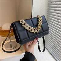 New Fashion Women's Solid Color Shoulder Crossbody Small Square Bag main image 6