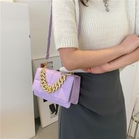 New Fashion Women's Solid Color Shoulder Crossbody Small Square Bag main image 5