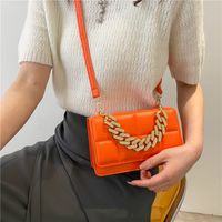 New Fashion Women's Solid Color Shoulder Crossbody Small Square Bag main image 4