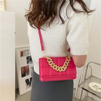 New Fashion Women's Solid Color Shoulder Crossbody Small Square Bag main image 3