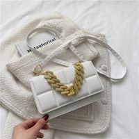 New Fashion Women's Solid Color Shoulder Crossbody Small Square Bag sku image 1