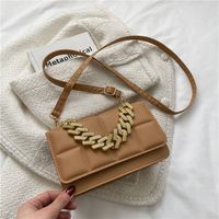 New Fashion Women's Solid Color Shoulder Crossbody Small Square Bag sku image 4