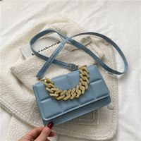 New Fashion Women's Solid Color Shoulder Crossbody Small Square Bag sku image 6