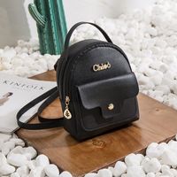 Women's Fashion Small Schoolbag New Mini Solid Color  Backpacks sku image 3