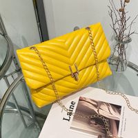 White Yellow Black Pu Leather Geometric Square Evening Bags sku image 2