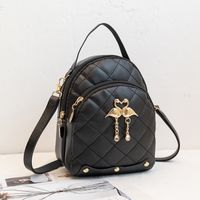 Fashion Embroidered New Solid Color Backpack One Piece Small Bag main image 3