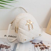 Fashion Embroidered New Solid Color Backpack One Piece Small Bag sku image 1