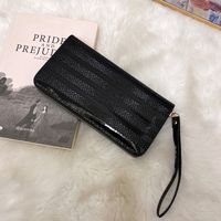 Fashion Lady's Long Shape Clutch Simple Cool Tri-fold Bag sku image 4