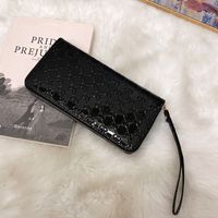 Fashion Lady's Long Shape Clutch Simple Cool Tri-fold Bag sku image 6