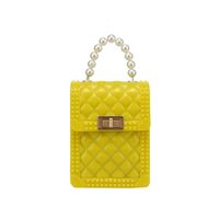 Fashion Jelly Color Handbag Geometric Pearl Messenger Bag sku image 2