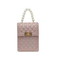 Fashion Jelly Color Handbag Geometric Pearl Messenger Bag sku image 6
