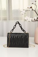 Medium Pu Leather Square Bag main image 5