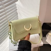 Fashion New Solid Color Messenger Shoulder Underarm Small Square Bag main image 6