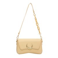 Fashion New Solid Color Messenger Shoulder Underarm Small Square Bag sku image 1