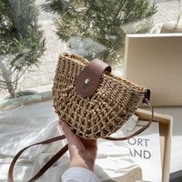 Straw Woven Women's Fashion Messenger Beach Shoulder Bags main image 1