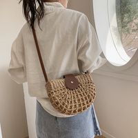 Straw Woven Women's Fashion Messenger Beach Shoulder Bags main image 4