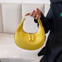Fashion Crocodile Pattern New Summer Handbag Women's Single Shoulder Underarm Bag sku image 2