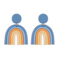 Vente En Gros Bijoux Couleur Céramique Douce Boucles D&#39;oreilles En Forme De U Nihaojewelry sku image 5