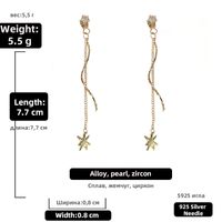 Wholesale Jewelry Pearl Star Tassel Earrings Nihaojewelry sku image 4