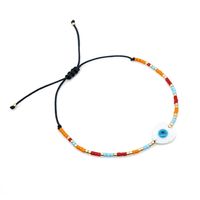 Simple Natural Shell Lucky Eyes Rice Beads Hand-woven Colorful Beaded Bracelet sku image 7