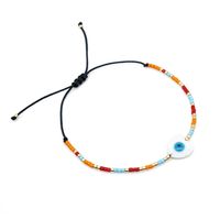 Pulsera De Cuentas De Colores Tejida A Mano Con Cuentas De Arroz De Ojos Afortunados De Concha Natural Simple sku image 7