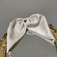 Korea Fashion Bowknot Ribbon Pearl Spring Clip sku image 2